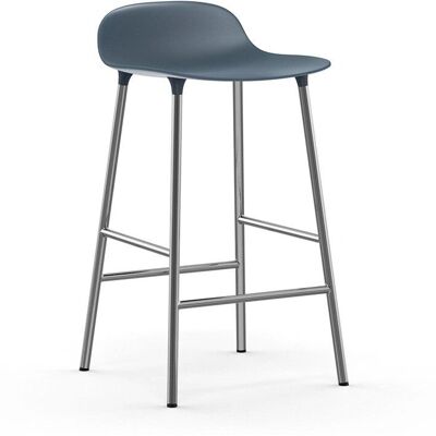 Normann Copenhagen Form - 65 cm Blau Chrom Barhocker Normann Copenhagen Form - 65 cm Blau Chrom Barhocker