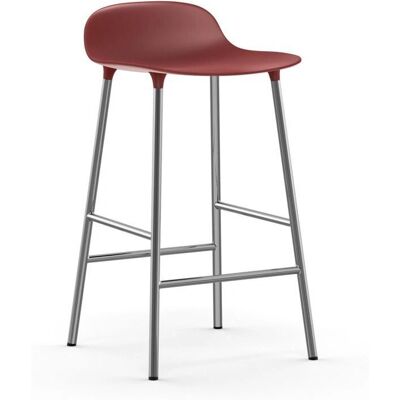 Normann Copenhagen Form - 65 cm Barhocker - Rot & Chrom Normann Copenhagen Form - 65 cm Barhocker - Rot & Chrom