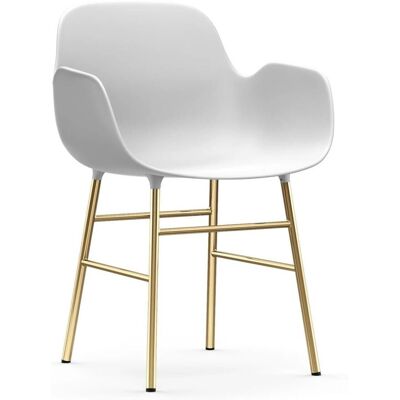 Fauteuil Form de Normann Copenhagen - Blanc, Métal, Plastique - Design Scandinave - Publicité Fauteuil Form de Normann Copenhagen - Blanc, Métal, Plastique - Design Scandinave - Publicité