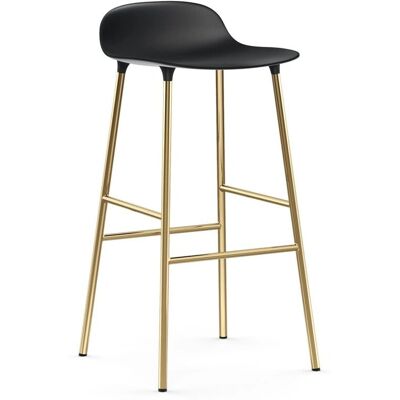 Normann Copenhagen Barstol Form - 75cm - Svart/Messing - Prisvinnende design Normann Copenhagen Barstol Form - 75cm - Svart/Messing - Prisvinnende design