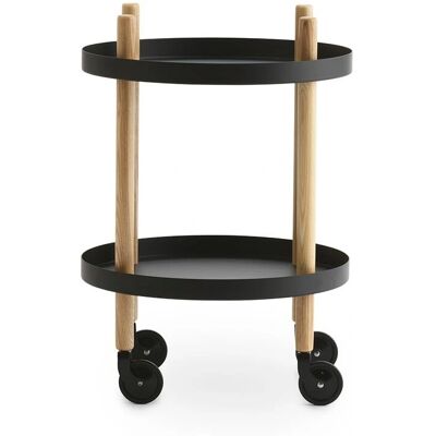 Normann Copenhagen Block Beistellwagen Ø 45 cm Esche - schwarz - Servierwagen Normann Copenhagen Block Beistellwagen Ø 45 cm Esche - schwarz - Servierwagen