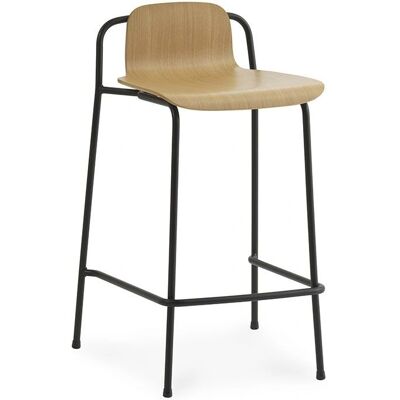 Normann Copenhagen - Studio Barstuhl - schwarz/braun/eiche - industrielles Design Normann Copenhagen - Studio Barstuhl - schwarz/braun/eiche - industrielles Design