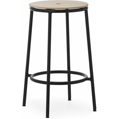 Normann Copenhagen - Circa Barhocker, 65/75cm, Eiche natur/schwarz Stahl - Barhocker Normann Copenhagen - Circa Barhocker, 65/75cm, Eiche natur/schwarz Stahl - Barhocker