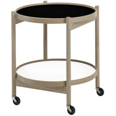 Brdr. Krüger Bølling Rund Bord - Ubehandlet Eik & Svart/Hvit - 50cm Brdr. Krüger Bølling Rund Bord - Ubehandlet Eik & Svart/Hvit - 50cm