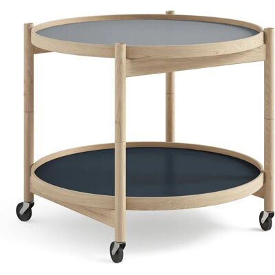 Brdr. Krüger Bølling Bakkebord - Ø60 cm - Ubehandlet eik - Water blå Tray table Brdr. Krüger Bølling Bakkebord - Ø60 cm - Ubehandlet eik - Water blå Tray table