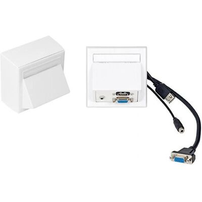 Vivolink WI221183 Prise murale VGA USB 3,5mm - Prise Vivolink WI221183 Prise murale VGA USB 3,5mm - Prise