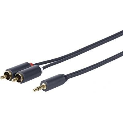 Vivolink 5m Audiokabel - Stereo 3,5 mm auf 2 x RCA - Schwarz Vivolink 5m Audiokabel - Stereo 3,5 mm auf 2 x RCA - Schwarz
