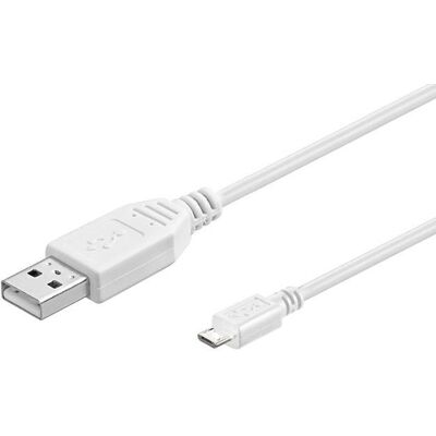 Microconnect Micro-USB B Kabel - Hvid - 1m Microconnect Micro-USB B Kabel - Hvid - 1m