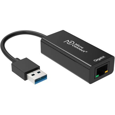 MicroConnect USB 3.0 a Ethernet Gigabit - Scheda di Rete - Nero MicroConnect USB 3.0 a Ethernet Gigabit - Scheda di Rete - Nero