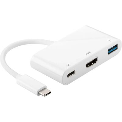 Microconnect USB-C zu HDMI und USB 3.0 Dockingstation - Weiß Microconnect USB-C zu HDMI und USB 3.0 Dockingstation - Weiß