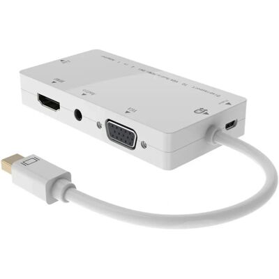 MicroConnect Mini DisplayPort zu DVI/HDMI/VGA/Audio Adapter - Weiß - Laptop Dock MicroConnect Mini DisplayPort zu DVI/HDMI/VGA/Audio Adapter - Weiß - Laptop Dock