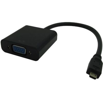 Adattatore Micro HDMI–VGA MicroConnect - 25cm - Nero - Cavo video Adattatore Micro HDMI–VGA MicroConnect - 25cm - Nero - Cavo video