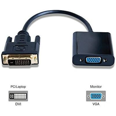 Adattatore MicroConnect DVI-D a VGA - 0,25m Nero Adattatore MicroConnect DVI-D a VGA - 0,25m Nero