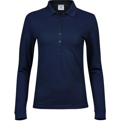 Tee Jays Navy Blue Luxus Stretch Langarm Polo - Poloshirt Tee Jays Navy Blue Luxus Stretch Langarm Polo - Poloshirt