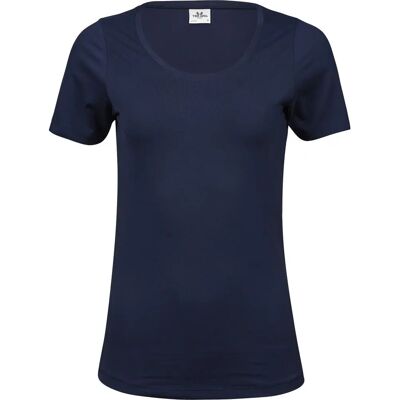 Tee Jays TJ450 3XL Blau Stretch-T-Shirt - T-Shirt Tee Jays TJ450 3XL Blau Stretch-T-Shirt - T-Shirt