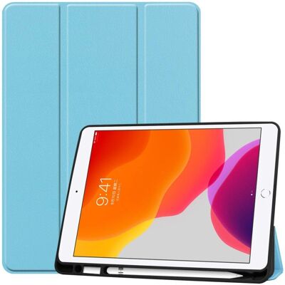 Incover iPad 10.2" Lædercover med Holder til Apple Pencil - Lyseblå Incover iPad 10.2" Lædercover med Holder til Apple Pencil - Lyseblå