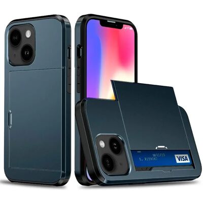 INCOVER iPhone 13 Hybrid Håndværkercover med Kortholder - Blå INCOVER iPhone 13 Hybrid Håndværkercover med Kortholder - Blå