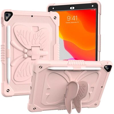 Børnecover til iPad 10.2" med sommerfugl støtte - Lyserød Børnecover til iPad 10.2" med sommerfugl støtte - Lyserød