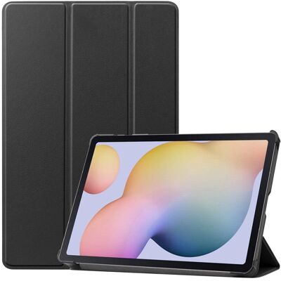 Læder Flip Cover med Stylus Holder til Samsung Galaxy Tab S8 / S7 - Sort Læder Flip Cover med Stylus Holder til Samsung Galaxy Tab S8 / S7 - Sort