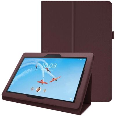 Lædercover til Lenovo Tab E10 med Stander - Brun Lædercover til Lenovo Tab E10 med Stander - Brun