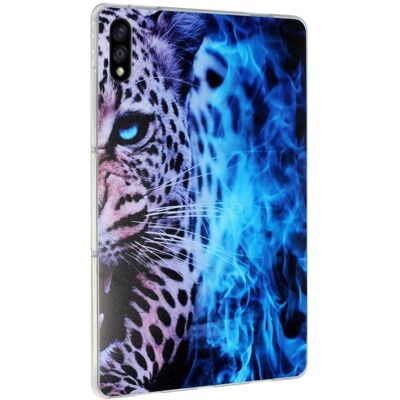 Lenovo P11 Pro Fleksibelt Plastik Blå Leopard Cover Lenovo P11 Pro Fleksibelt Plastik Blå Leopard Cover
