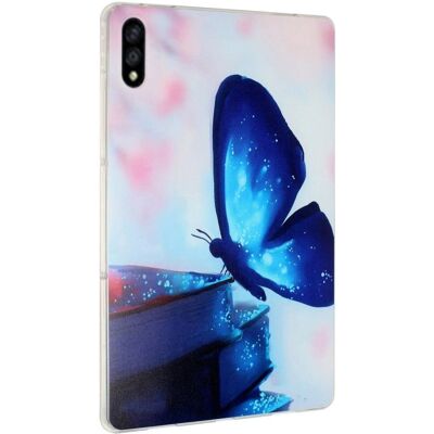 Fleksibelt Blåt Sommerfuglcover til Lenovo Tab P11 Pro Fleksibelt Blåt Sommerfuglcover til Lenovo Tab P11 Pro