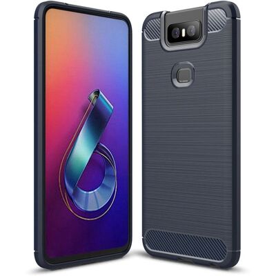 Asus Zenfone 6 (ZS630KL) børstet kulfibercover - Mobilcover Asus Zenfone 6 (ZS630KL) børstet kulfibercover - Mobilcover