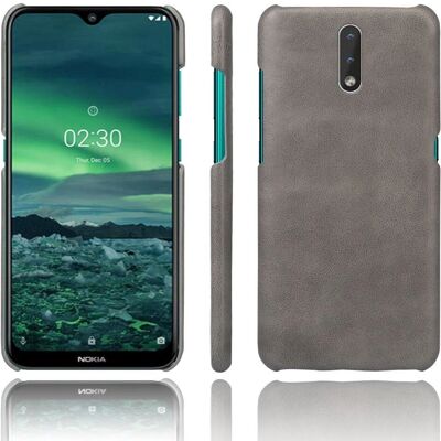 Nokia 2.3 Læderteksturert Plastikk Cover - Grå - Mobildeksel Nokia 2.3 Læderteksturert Plastikk Cover - Grå - Mobildeksel