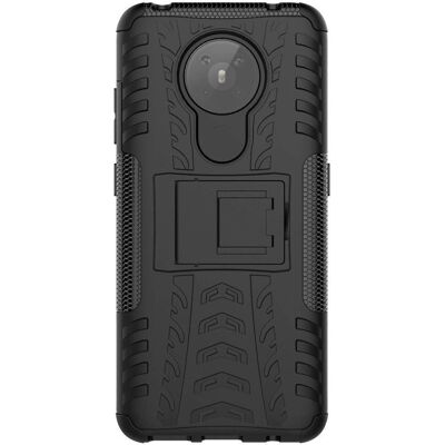 Nokia 5.3 holdbart arbejdscover med stander - Sort Nokia 5.3 holdbart arbejdscover med stander - Sort