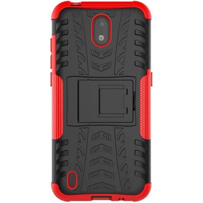 Holdbart Nokia 1.3 Arbejdercover - Sort / Rød - Mobilcover Holdbart Nokia 1.3 Arbejdercover - Sort / Rød - Mobilcover