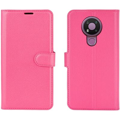 Nokia 3.4 Lommebokdeksel i Lær - Rosa - Mobildeksel Nokia 3.4 Lommebokdeksel i Lær - Rosa - Mobildeksel