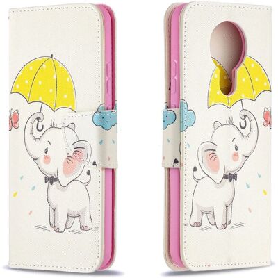 Nokia 3.4 Elefant med Paraply Flip Cover - Flip Cover Nokia 3.4 Elefant med Paraply Flip Cover - Flip Cover