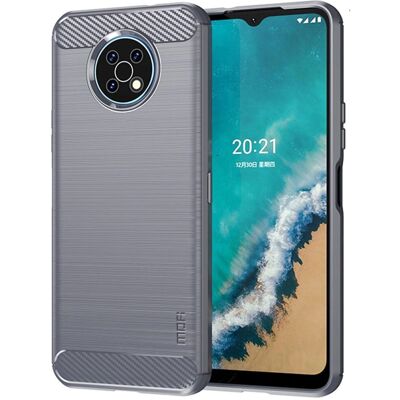 Nokia G50 Mofi Børstet karbonfiber plastdeksel - Grå Nokia G50 Mofi Børstet karbonfiber plastdeksel - Grå