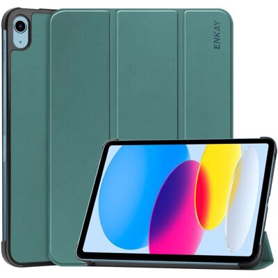 Apple iPad 11 / 10,9 tommer - Flip & Tri-Fold Lædercover - Grøn Apple iPad 11 / 10,9 tommer - Flip & Tri-Fold Lædercover - Grøn