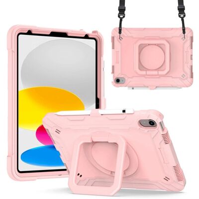 Incover Rose Gold Stødsikker Silikone iPad Cover med Stander & Skulderrem - Tablet Cover Incover Rose Gold Stødsikker Silikone iPad Cover med Stander & Skulderrem - Tablet Cover