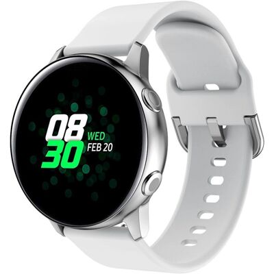 Hvid Silikone Smartwatch Rem - Neutral, Vandafvisende, Nem at Skifte Hvid Silikone Smartwatch Rem - Neutral, Vandafvisende, Nem at Skifte
