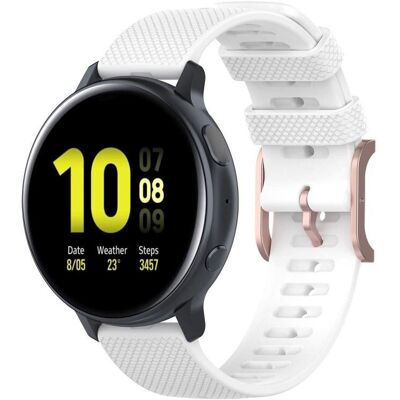 INCOVER Silikone Klokkerem - Hvit / Rose Gold - Smartwatch Rem INCOVER Silikone Klokkerem - Hvit / Rose Gold - Smartwatch Rem