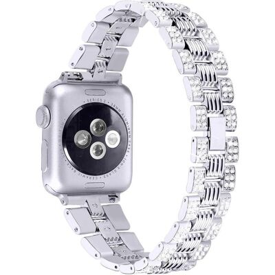 MOBILCOVERS.DK Metal Rem til Apple Watch med Rhinestones - Sølv MOBILCOVERS.DK Metal Rem til Apple Watch med Rhinestones - Sølv