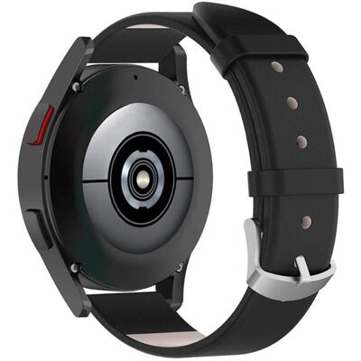 Incover Læder Smartwatch Rem - Sort - 20mm Incover Læder Smartwatch Rem - Sort - 20mm