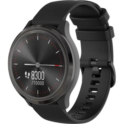 INCOVER Universal Silikone Smartwatch Rem - Sort - Smartwatch rem INCOVER Universal Silikone Smartwatch Rem - Sort - Smartwatch rem