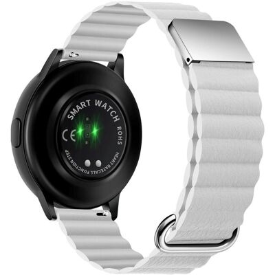 INCOVER Universel Smartwatch Rem - Hvid / Sølv - 20mm INCOVER Universel Smartwatch Rem - Hvid / Sølv - 20mm