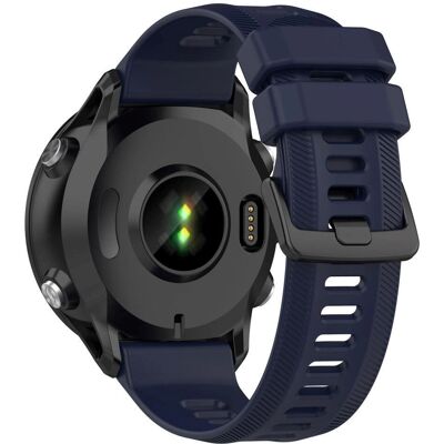 Garmin Silikone Urrem - 22mm Mørkeblå - Urrem Garmin Silikone Urrem - 22mm Mørkeblå - Urrem