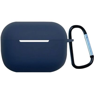 Siliconecover til Apple Airpods Pro 2. generation med karabinhage - Blå Siliconecover til Apple Airpods Pro 2. generation med karabinhage - Blå