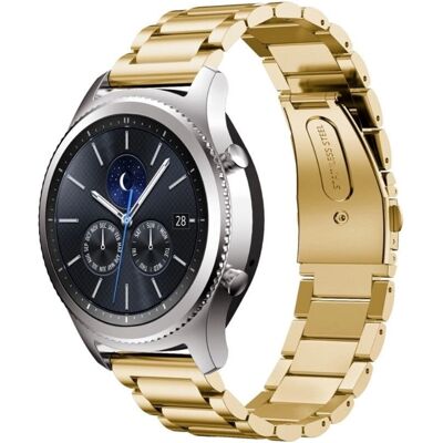 Universal smartwatch rustfrit stål rem - Guld - Håndled 80-165mm Universal smartwatch rustfrit stål rem - Guld - Håndled 80-165mm