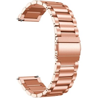 Incover Roségull 22mm Rustfritt Stål Smartwatch Rem Incover Roségull 22mm Rustfritt Stål Smartwatch Rem