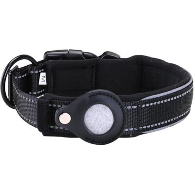Hundehalsbånd med AirTag-ETUI - Svart - 50-55 cm Hundehalsbånd med AirTag-ETUI - Svart - 50-55 cm