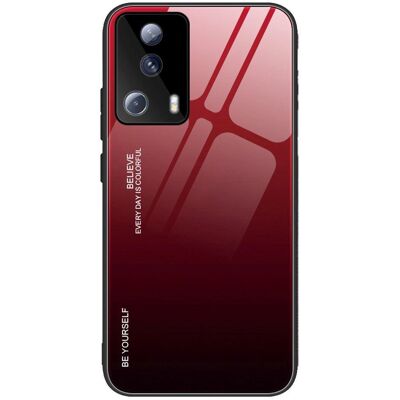 Xiaomi 13 Lite Cover - Hærdet Glas Bagside - Rød Xiaomi 13 Lite Cover - Hærdet Glas Bagside - Rød