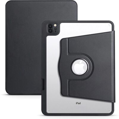 Flip-cover til iPad Pro 12.9" med Apple Pencil holder - Sort / Gennemsigtig Flip-cover til iPad Pro 12.9" med Apple Pencil holder - Sort / Gennemsigtig