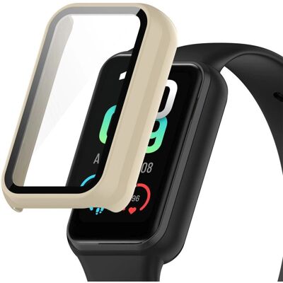 Amazfit Band 7 - Beige hård plastcover med skærmbeskyttelse Amazfit Band 7 - Beige hård plastcover med skærmbeskyttelse