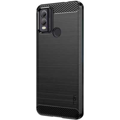 Nokia C22 Børstet karbonfiber fleksibelt plastikcover Nokia C22 Børstet karbonfiber fleksibelt plastikcover
